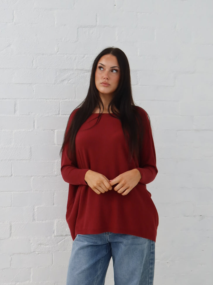 Scout Knit - Burgundy
