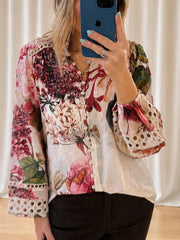 Bloom Shirt- Beige Floral