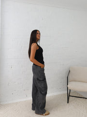 Paxton Cargo Jeans- Black