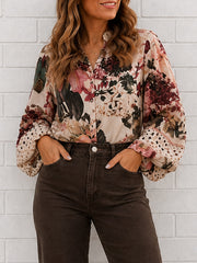 Bloom Shirt- Beige Floral