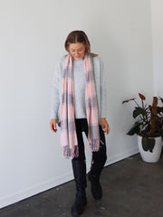 Maddie Scarf - Pink/Grey
