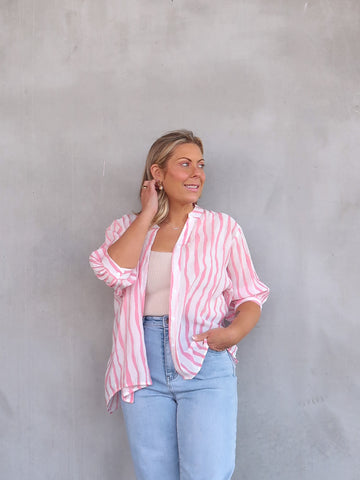 Mimi Blouse - Pink Wave