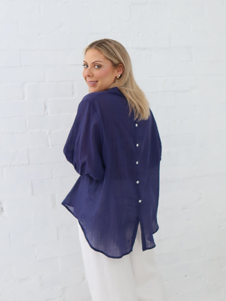 Mimi Blouse - Navy