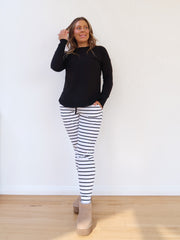 Heidi Pants - White and Black