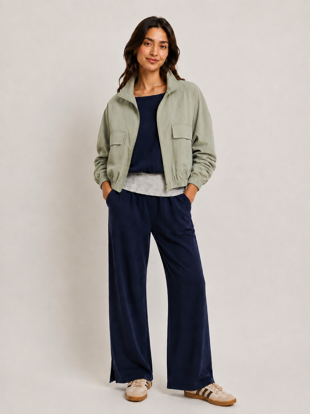 Shasha Bomber Jacket- Sage