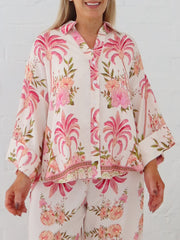 Palms Shirt- Pink