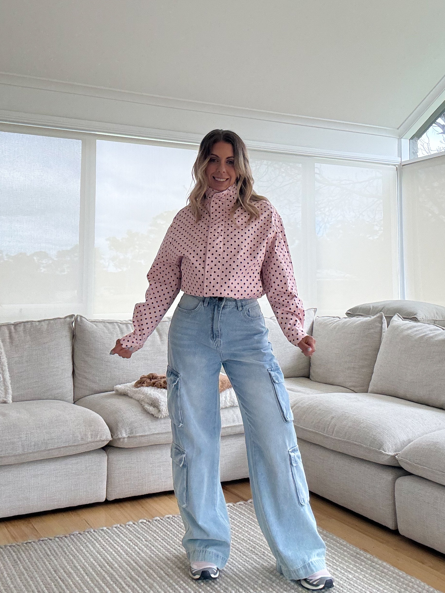 Polka Dot Jacket- Pink
