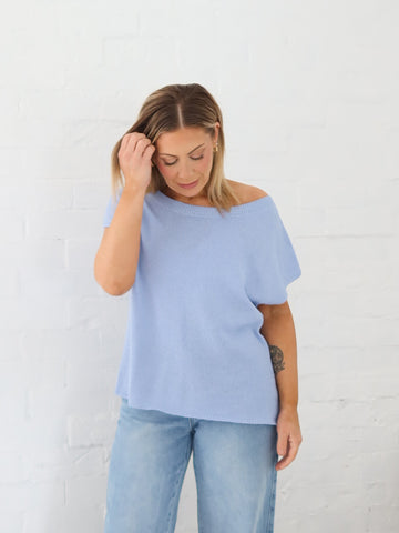 Ella Knit Top- Blue