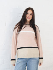 Sally Knit- Pink/Beige