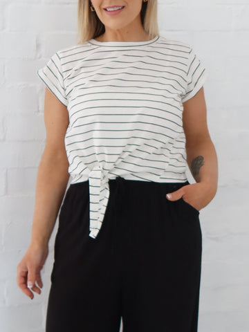 Charm Tee - White/Black