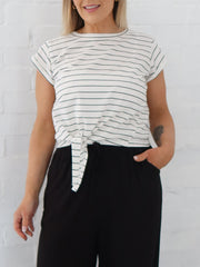 Charm Tee - White/Black