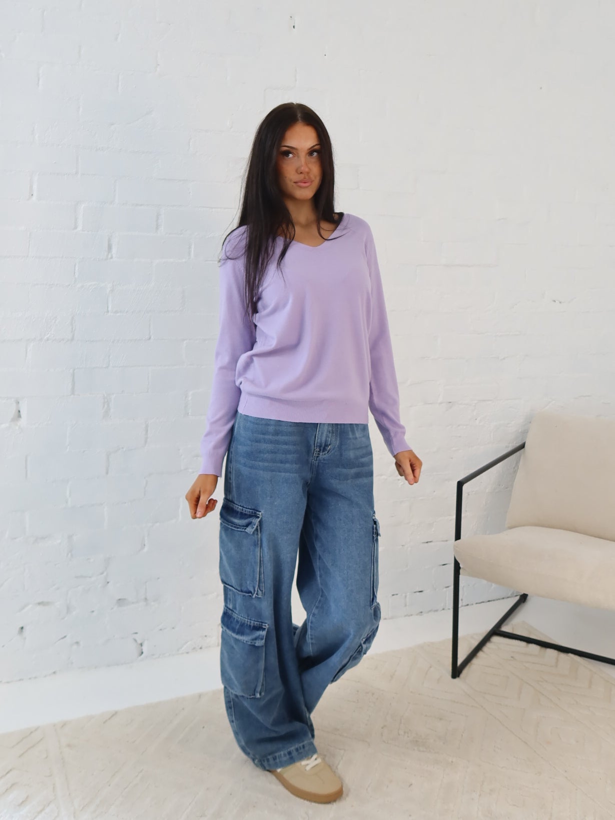 Karla Knit Top- Lilac