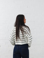 Fran Knit - Cream Stripe