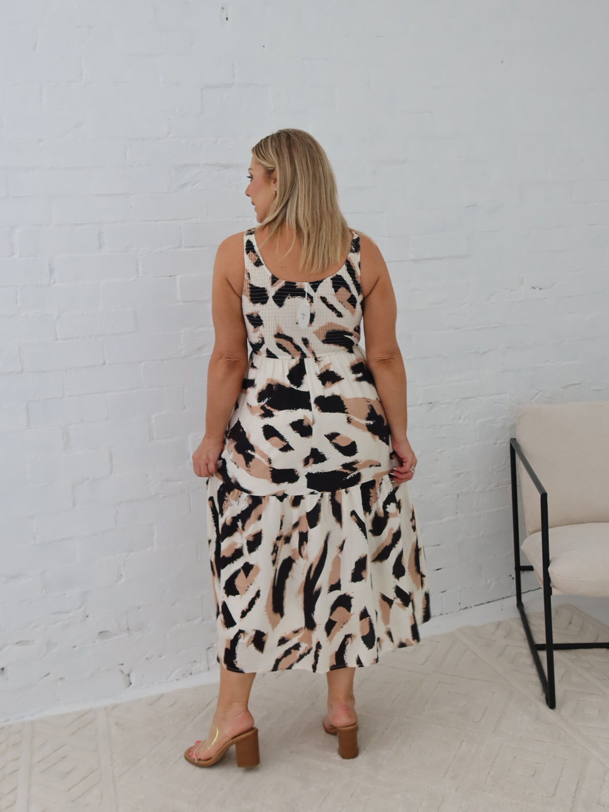 Lynn Dress - Multi Beige