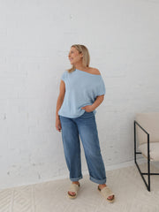 Mariah Knit Top - Blue