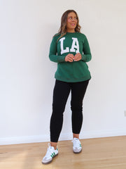 Lucy Crew Sweater - LA Green