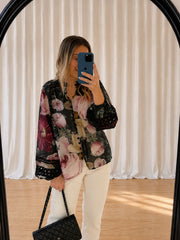 Bloom Shirt- Black Floral