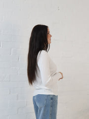 Adison Knit Top- White