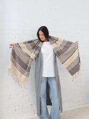 Olivia Scarf- Grey Stripe