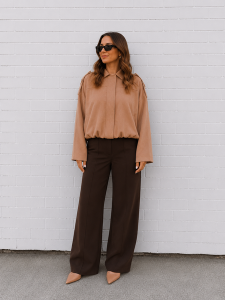 Fletcher Pintuck Pant- Chocolate