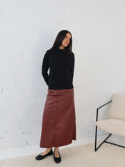 Saffy Skirt - Burgundy