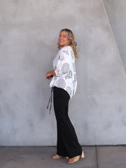 Mimi Blouse - White Swirl