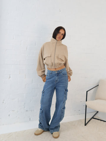 Shasta Bomber Jacket- Bone