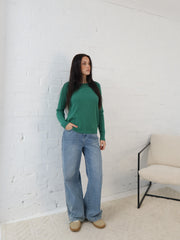 Adison Knit Top- Emerald
