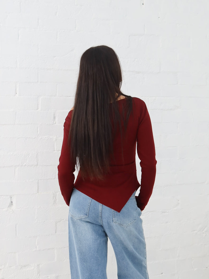 Reid Top - Burgundy