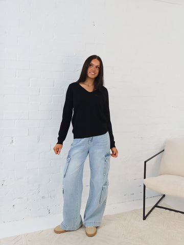 Karla Knit Top- Black