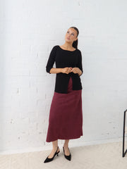 Bianca Skirt - Burgundy