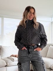 Polka Dot Jacket- Black