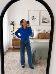 Esme Knit Top- Cobalt