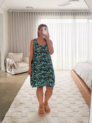 Coraline Dress- Blue Flower