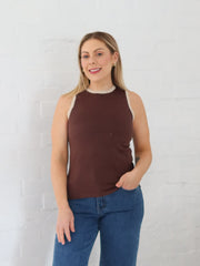 JoJo Knit Tank - Brown