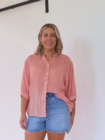 Mimi Blouse - Tangerine