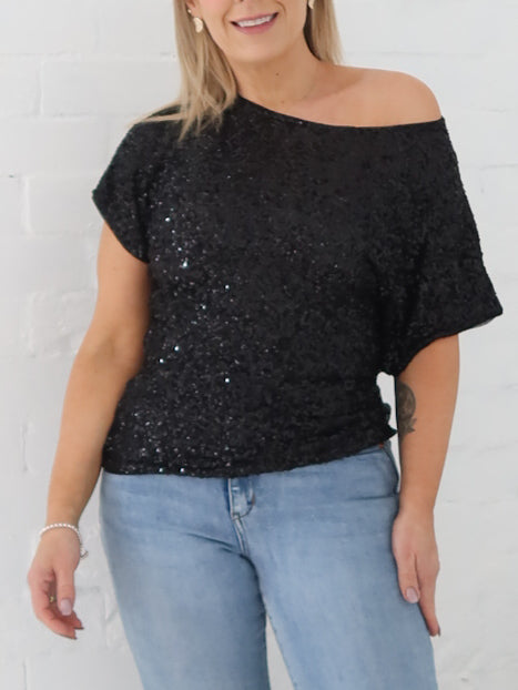 Violet Sequin Top