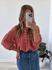 Ivy Blouse - Baked Coral