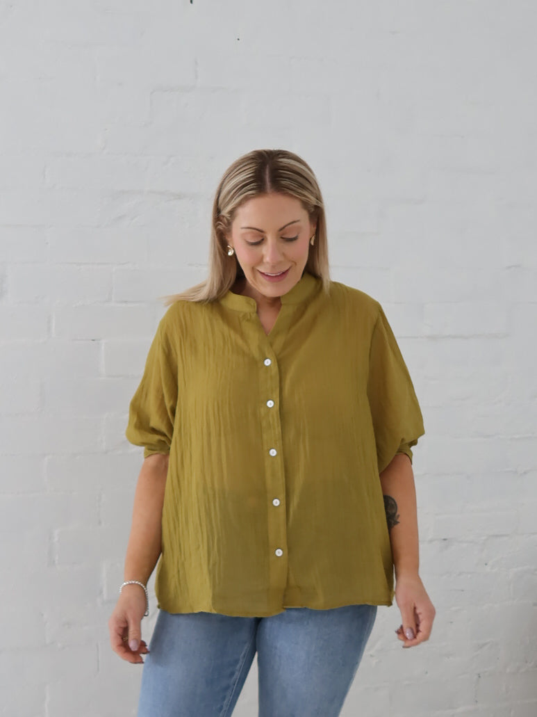 Mimi Blouse - Chartreuse
