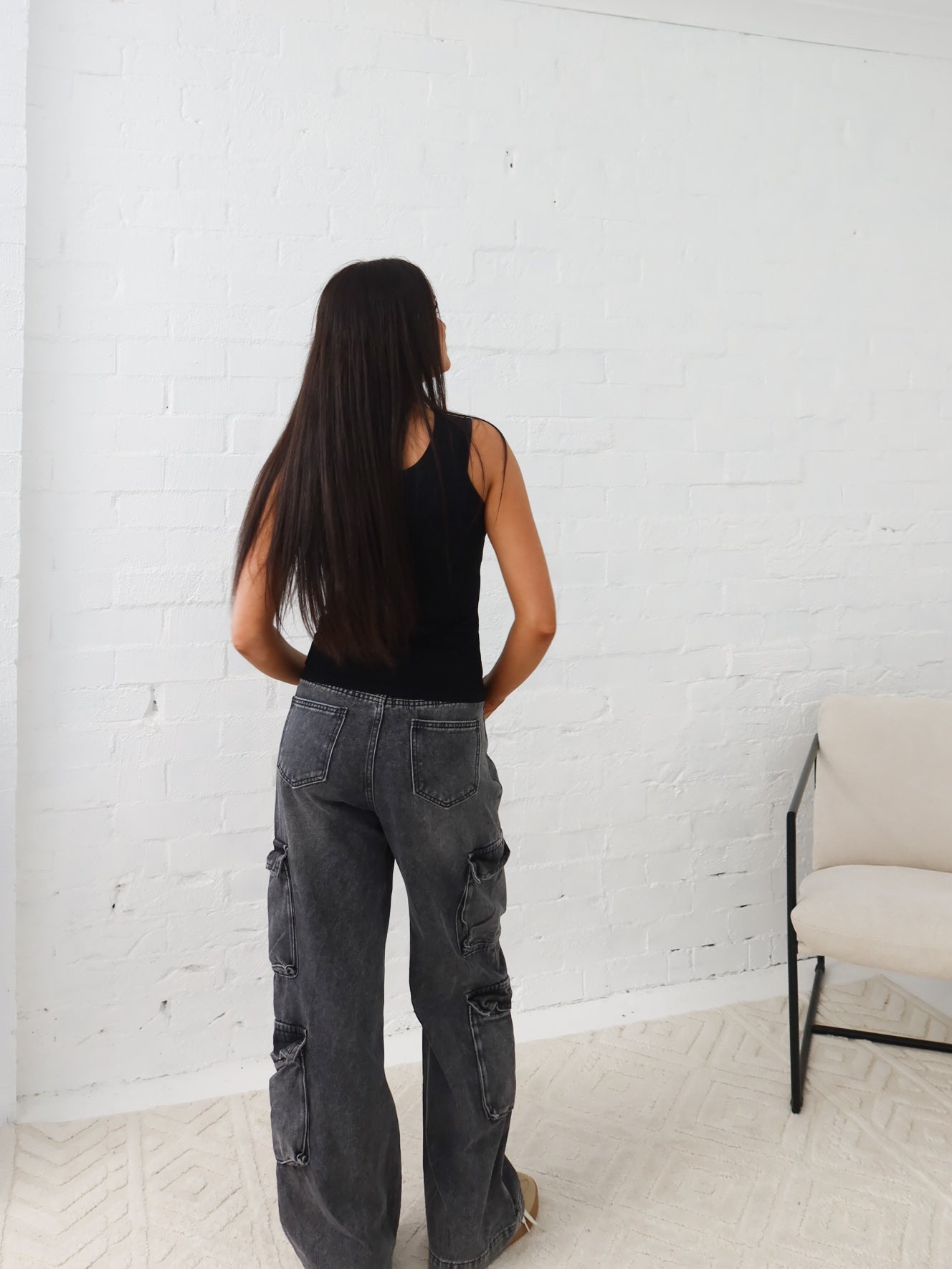 Paxton Cargo Jeans- Black