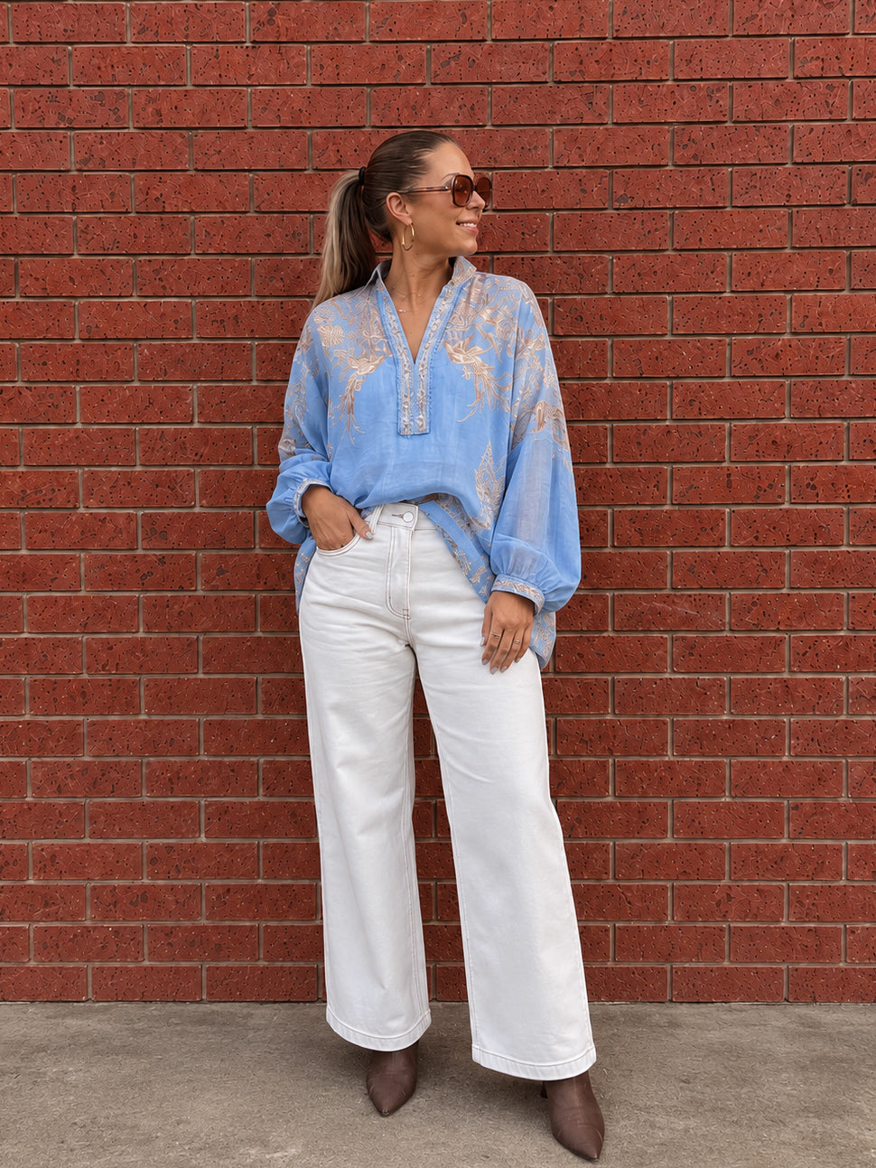 Rosalie Blouse- Blue