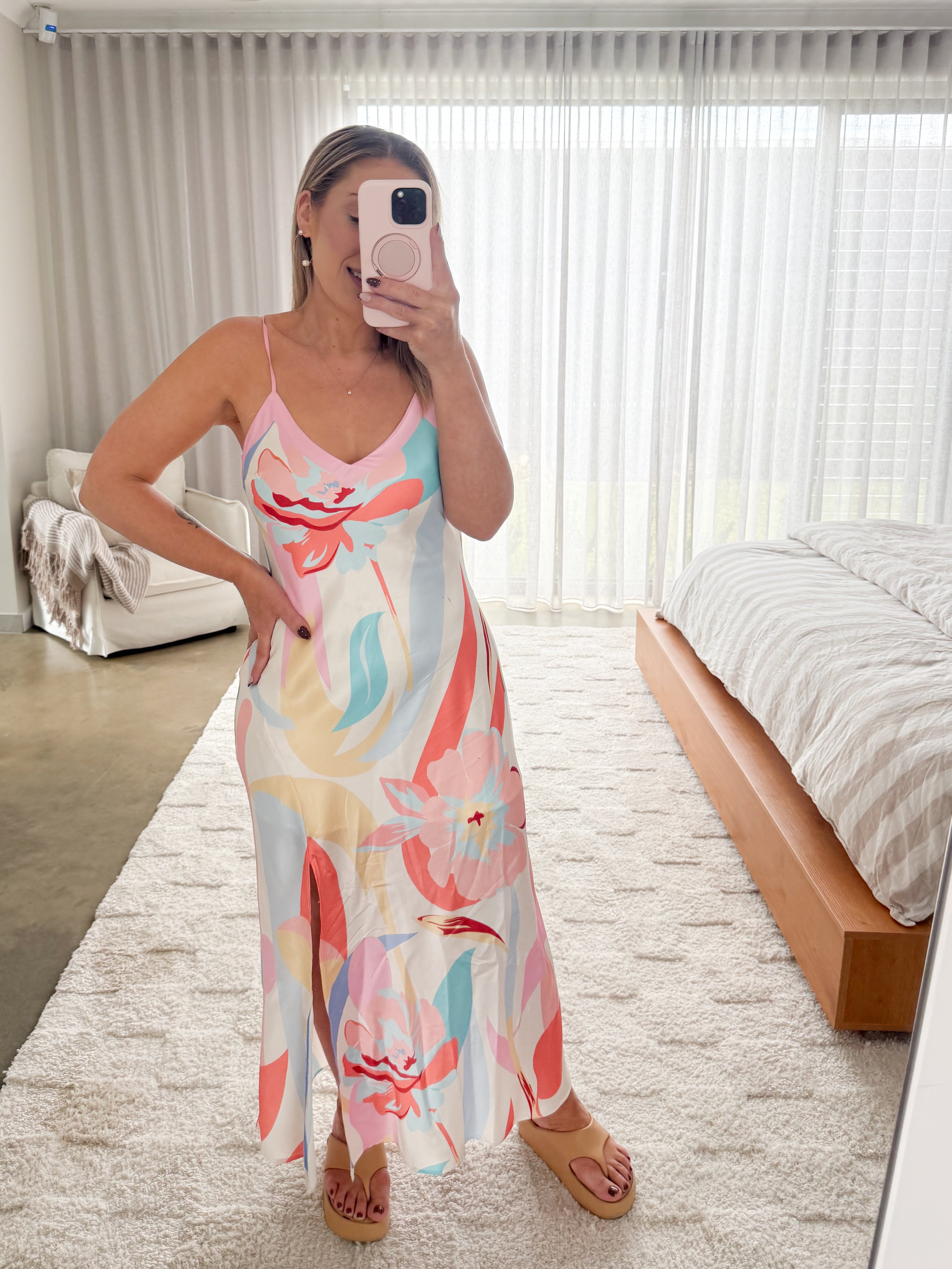 Lulu Dress- Blue/Pink