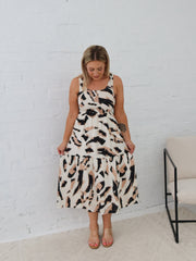 Lynn Dress - Multi Beige