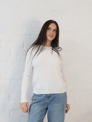 Adison Knit Top- White