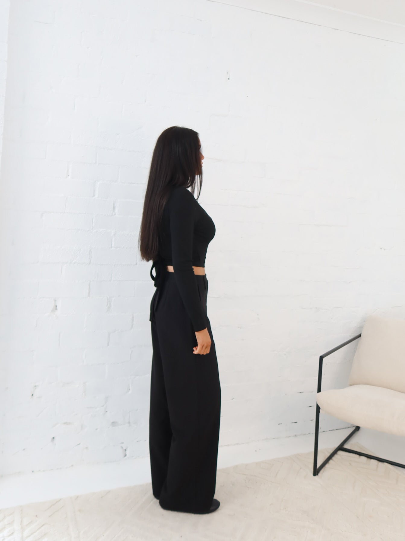 Aisha Wrap Top- Black