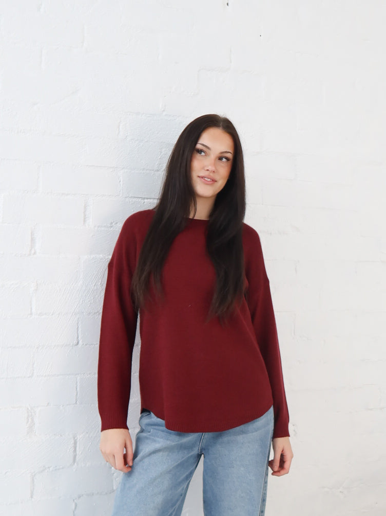 Saxon Knit - Burgundy