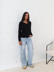 Karla Knit Top- Black