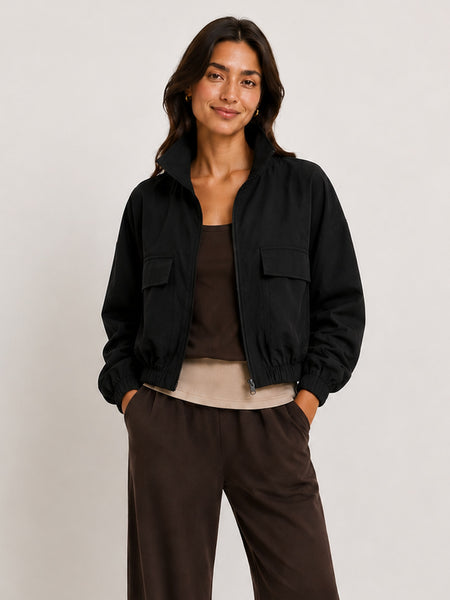 Shasha Bomber Jacket- Black
