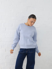 Gracie Relaxed Crew - Powder Blue
