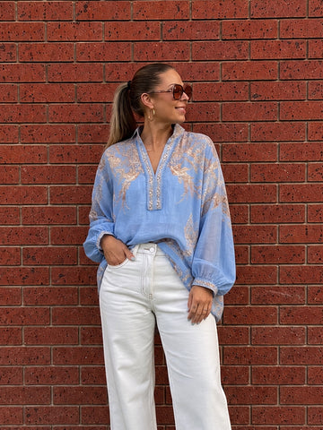 Rosalie Blouse- Blue